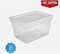 1 Stackable Bin Plastic Tote Box Storage Containers, Clear
